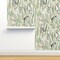 Vintage Leaves Butterfly Nature Birds Woodland Custom Pre-pasted Wallpaper by Spoonflower Pre-Pasted Wallpaper 2FT Wide